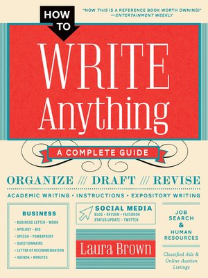 cover image of How to Write Anything